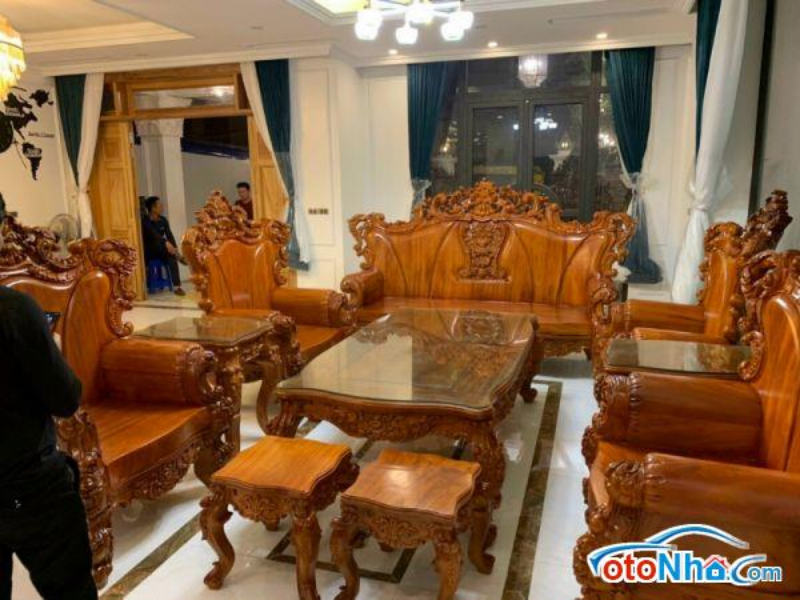 Ảnh của Bộ ghế sofa gỗ gõ 10 món giấy 420 triệu