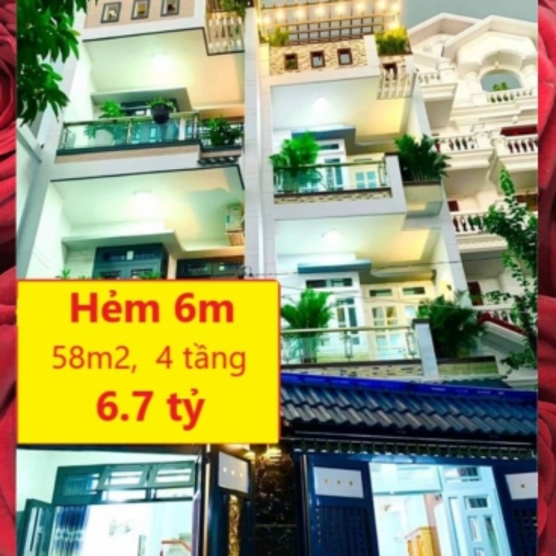 Ảnh của Nhà đẹp Nguyễn Tư Giản, Phường 12, Gò Vấp – Hẻm 6m, 58m2, 4 tầng, giá rẻ.