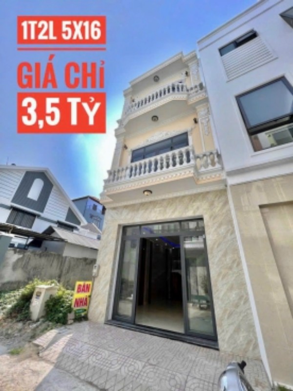Picture of Bán nhà 1 Trệt 2 Lầu 80m2 thổ cư đường ô tô (P.Hóa An) chỉ 3,5 tỉ